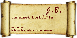 Juracsek Borbála névjegykártya